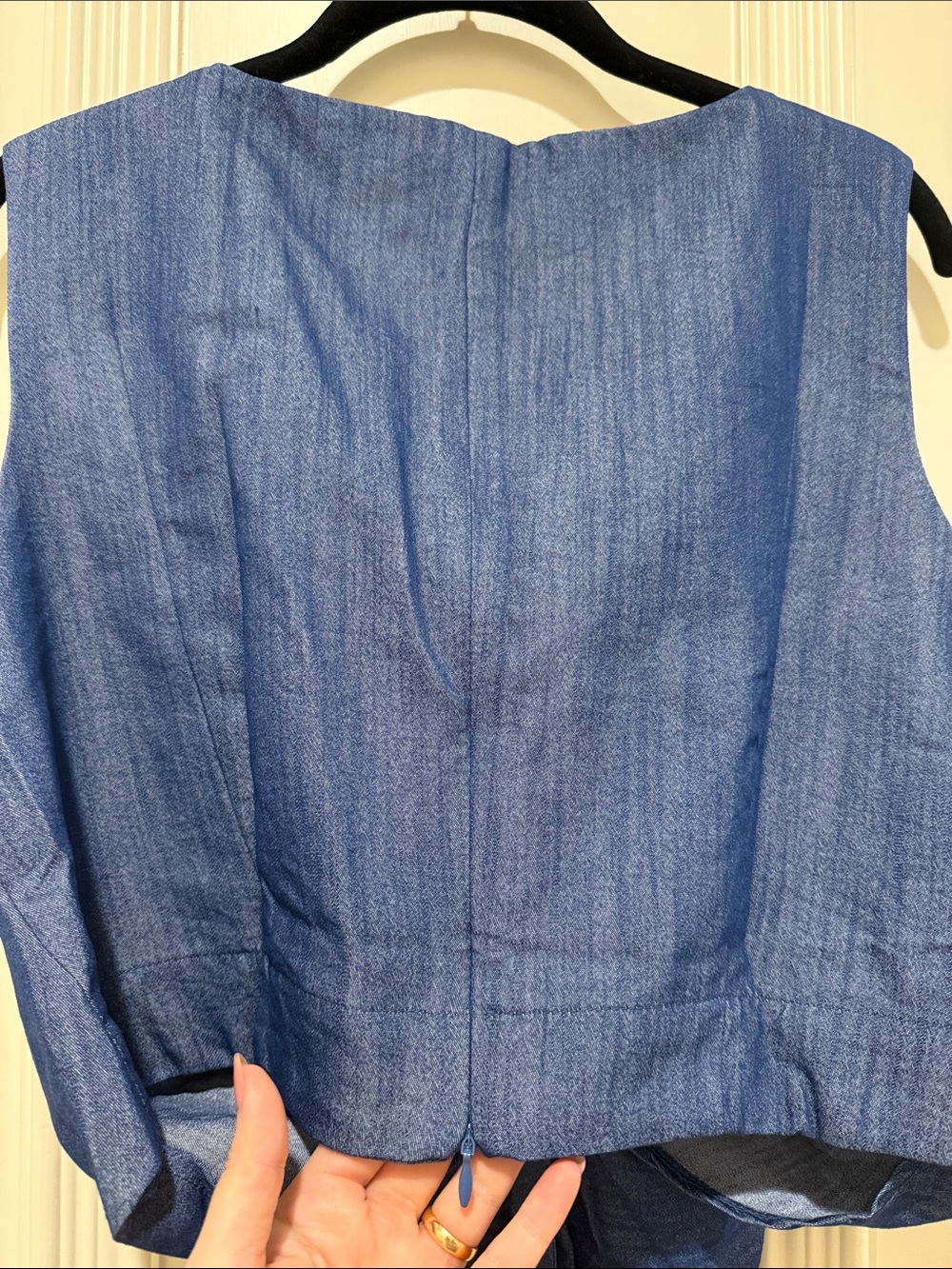 Commense Blue Two-Piece Wide-Leg Pantsuit Set - Picture 9 of 12